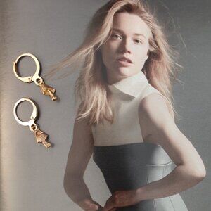 Mushroom Gold Dangle Earrings Charm Women Fashion Casual Formal Jewelry Gift